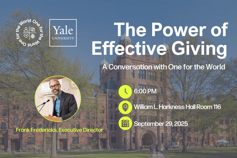 The Power of Effective Giving (Yale University - William L. Harkness Hall) event promotional image