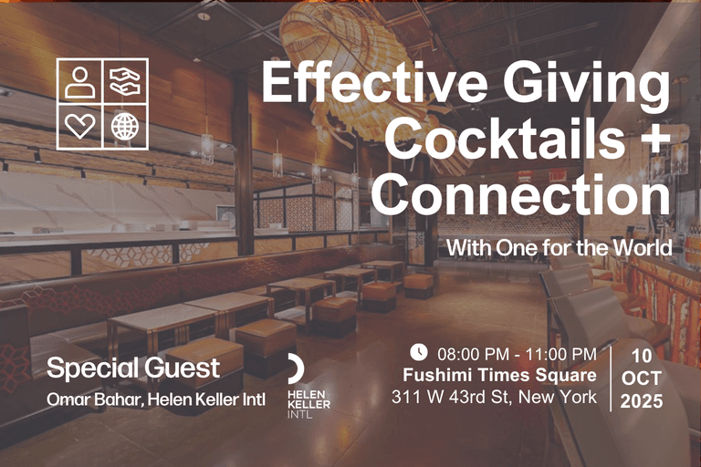 Effective Giving Cocktails + Connections (Fushimi Times Square) event promotional image