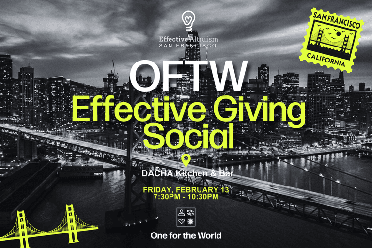 Effective Giving Social (DACHA Kitchen & Bar) event promotional image